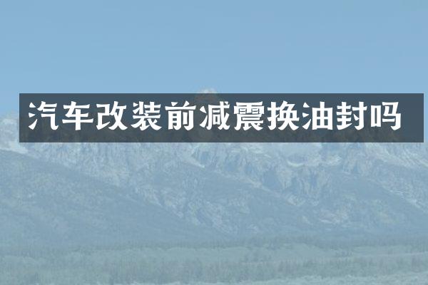 汽车改装前减震换油封吗