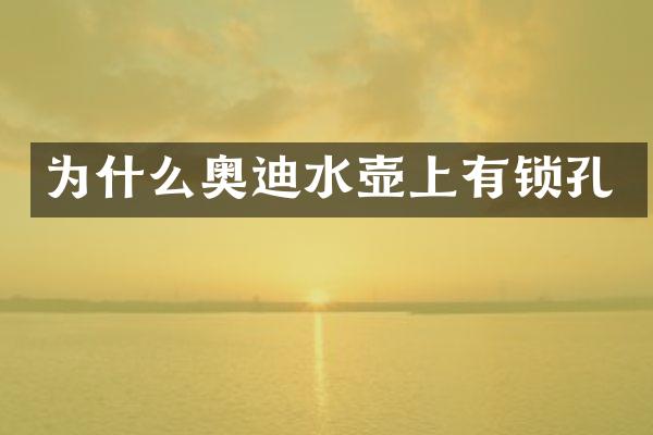 为什么奥迪水壶上有锁孔