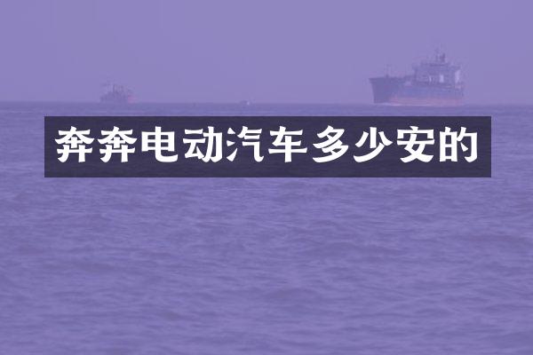奔奔电动汽车多少安的