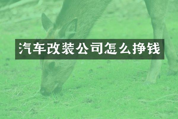 汽车改装公司怎么挣钱