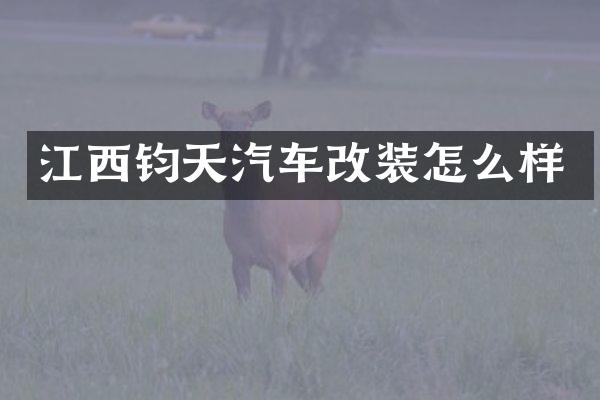 江西钧天汽车改装怎么样