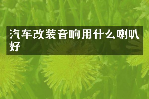 汽车改装音响用什么喇叭好