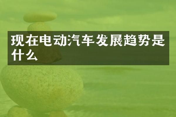 现在电动汽车发展趋势是什么