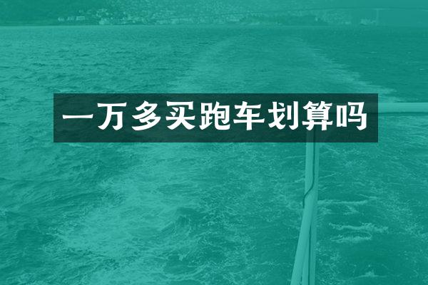 一万多买跑车划算吗