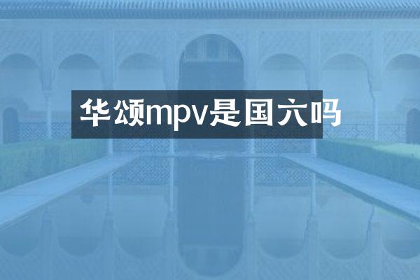 华颂mpv是国六吗