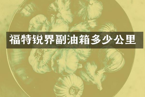 福特锐界副油箱多少公里