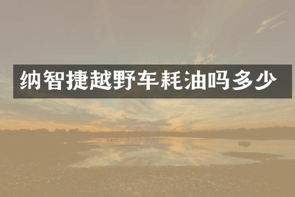 纳智捷越野车耗油吗多少
