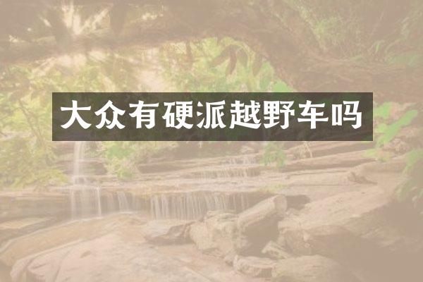 大众有硬派越野车吗