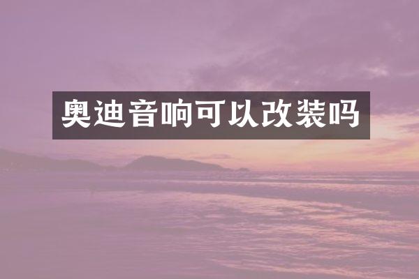 奥迪音响可以改装吗