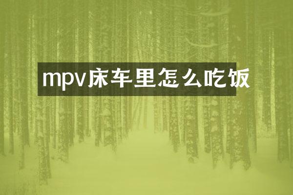 mpv床车里怎么吃饭