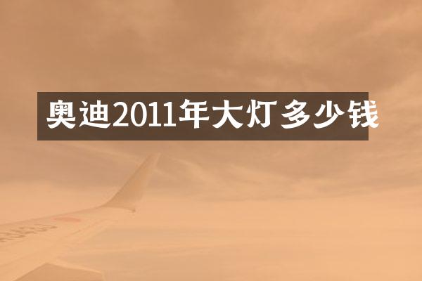 奥迪2011年大灯多少钱