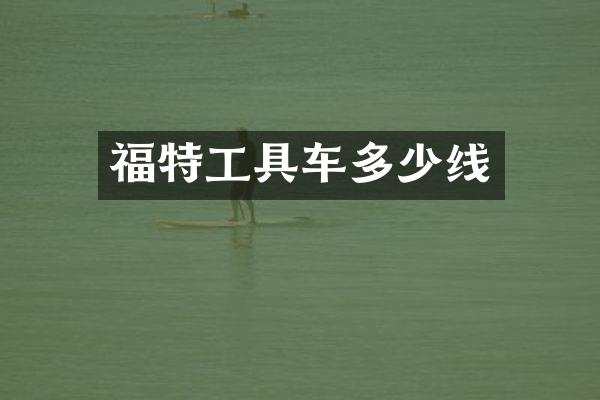 福特工具车多少线