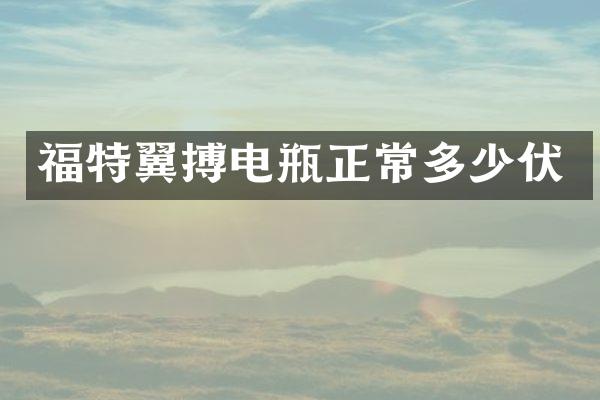 福特翼搏电瓶正常多少伏