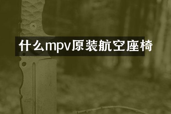 什么mpv原装航空座椅