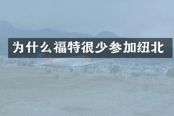 为什么福特很少参加纽北
