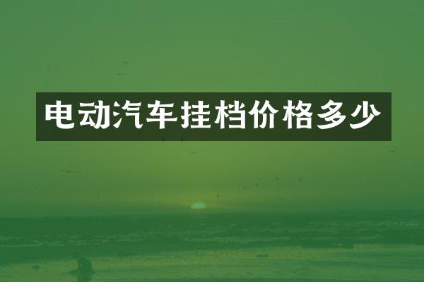 电动汽车挂档价格多少