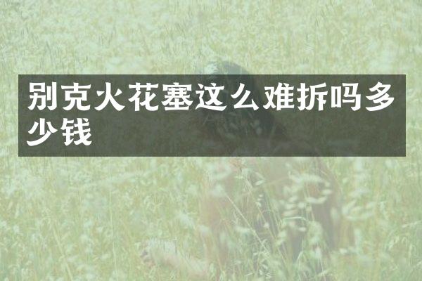别克火花塞这么难拆吗多少钱