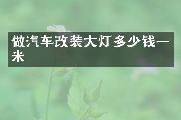 做汽车改装大灯多少钱一米