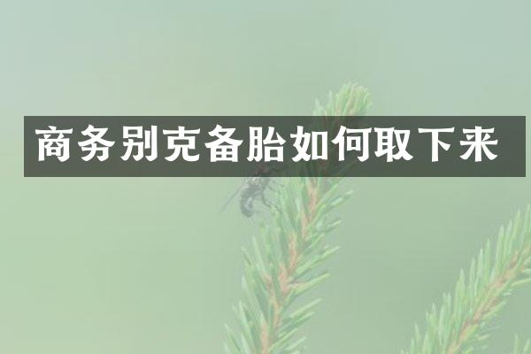 商务别克备胎如何取下来