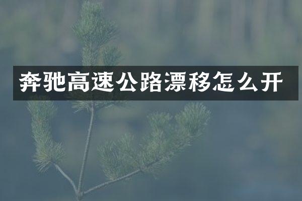 奔驰高速公路漂移怎么开