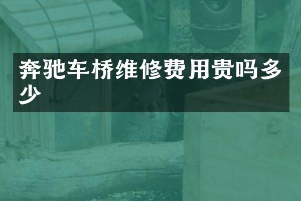 奔驰车桥维修费用贵吗多少
