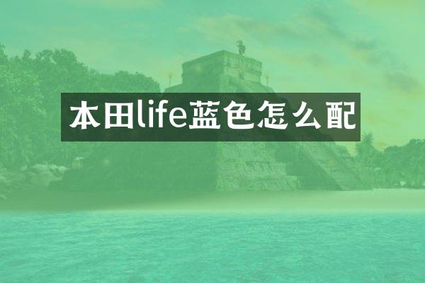 本田life蓝色怎么配