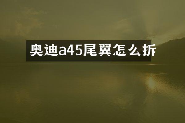 奥迪a45尾翼怎么拆