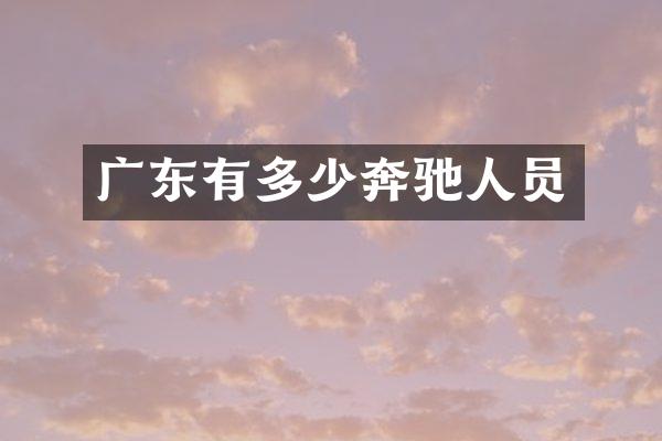 广东有多少奔驰人员