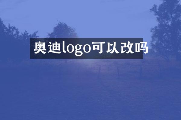 奥迪logo可以改吗