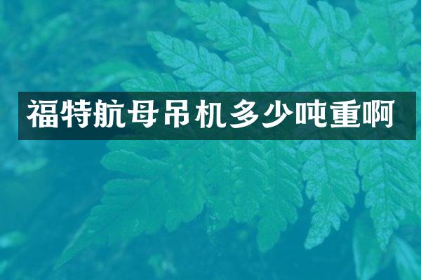 福特航母吊机多少吨重啊