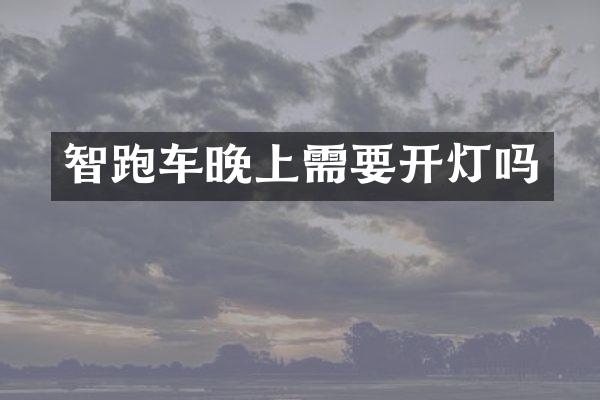 智跑车晚上需要开灯吗