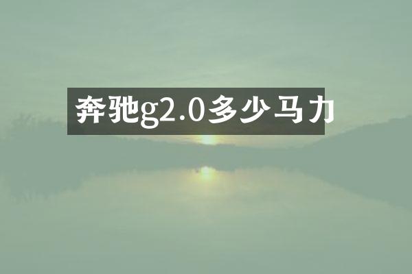 奔驰g2.0多少马力