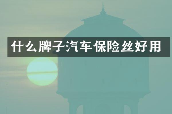 什么牌子汽车保险丝好用