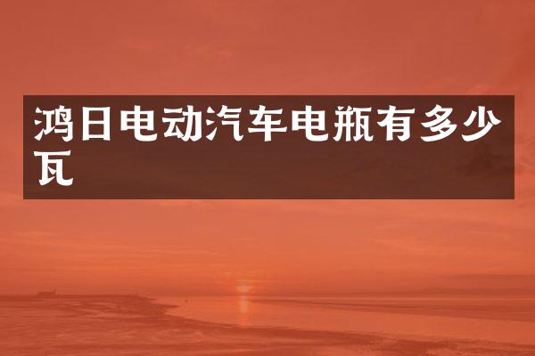 鸿日电动汽车电瓶有多少瓦