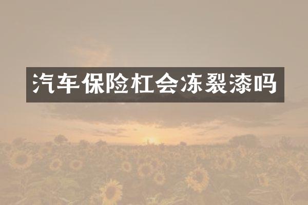 汽车保险杠会冻裂漆吗