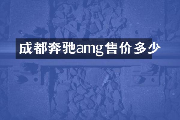 成都奔驰amg售价多少