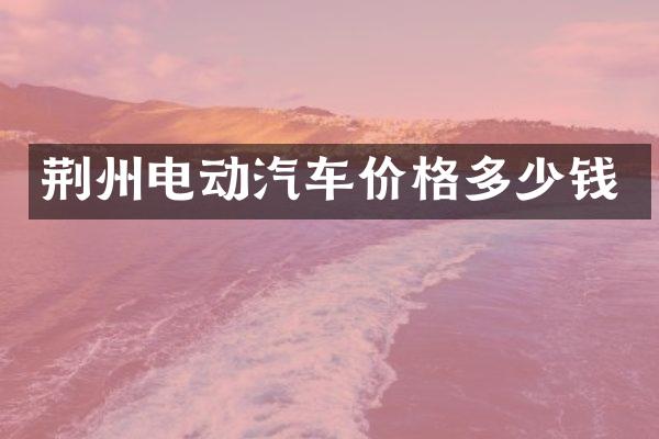 荆州电动汽车价格多少钱