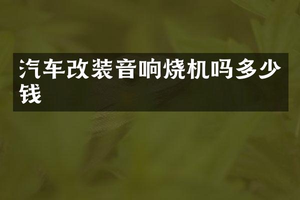 汽车改装音响烧机吗多少钱