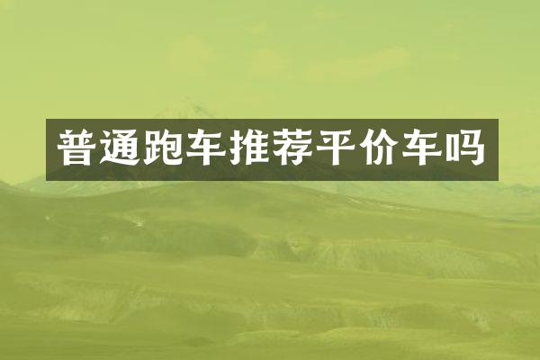 普通跑车推荐平价车吗