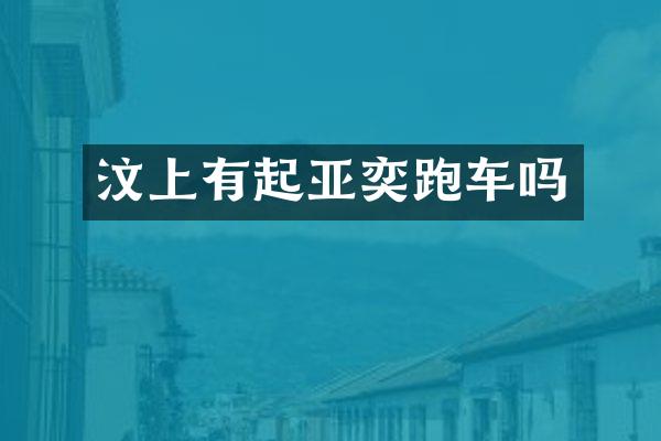 汶上有起亚奕跑车吗