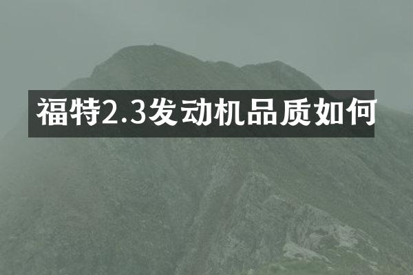 福特2.3发动机品质如何