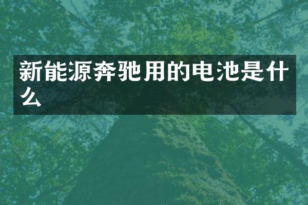 新能源奔驰用的电池是什么