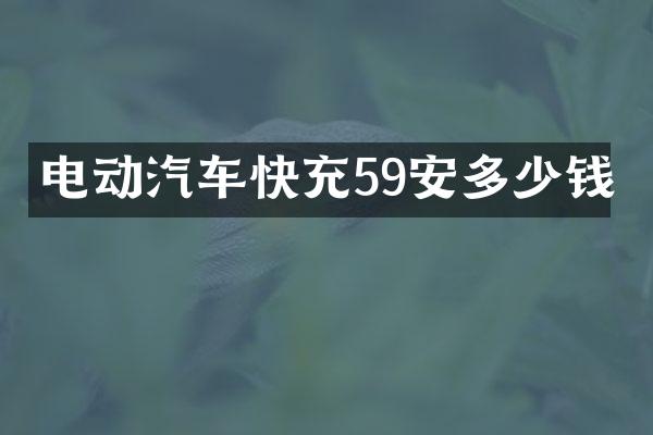 电动汽车快充59安多少钱