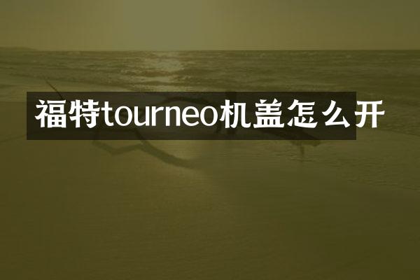 福特tourneo机盖怎么开