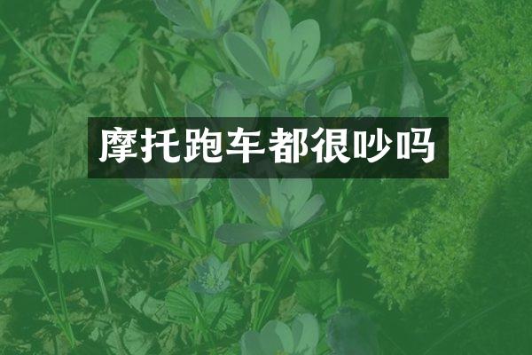 摩托跑车都很吵吗