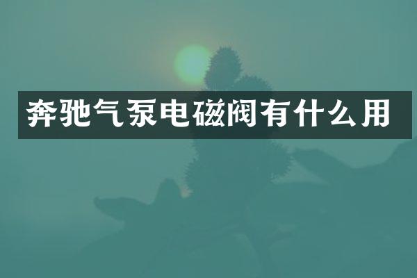 奔驰气泵电磁阀有什么用