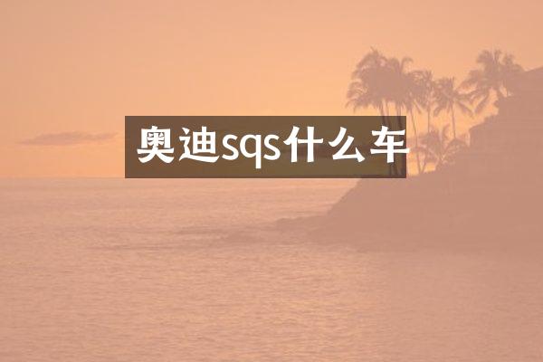 奥迪sqs什么车