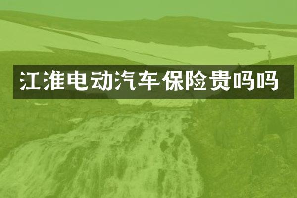 江淮电动汽车保险贵吗吗