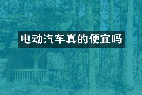 电动汽车真的便宜吗
