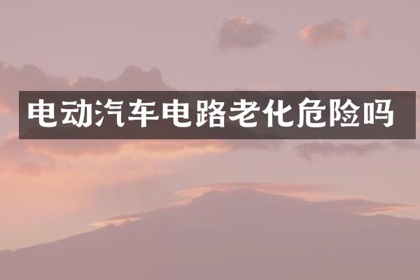 电动汽车电路老化危险吗
